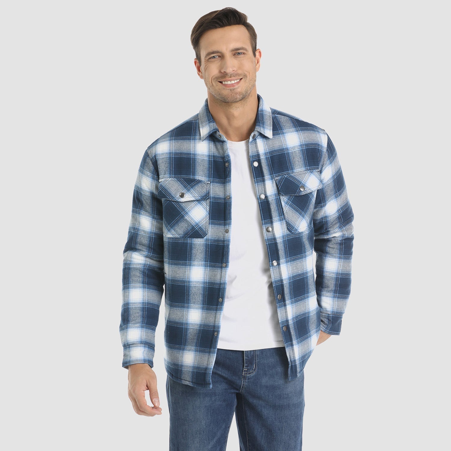 Melzano Camisa de franela per a home Abric