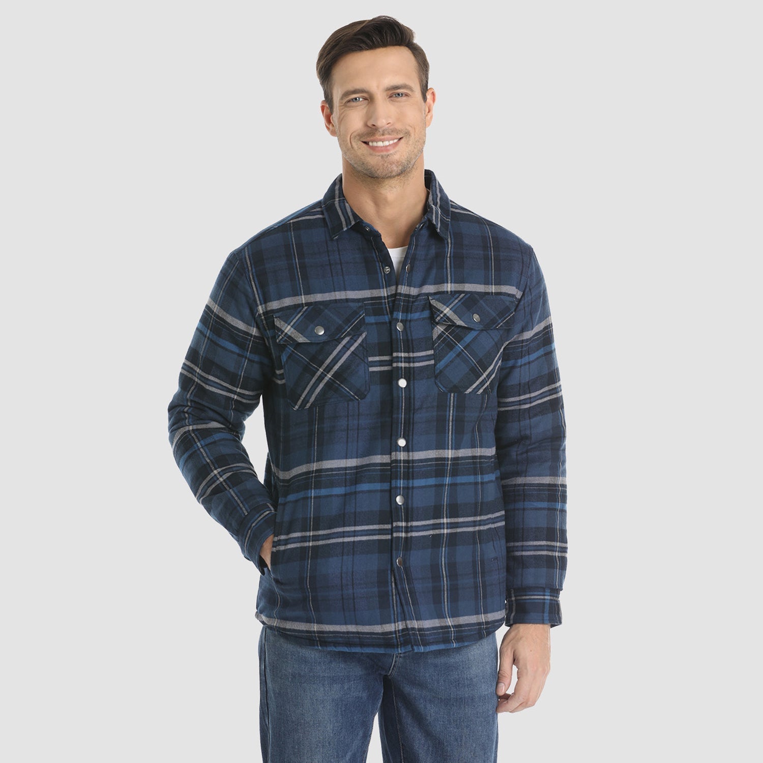 Melzano Camisa de franela per a home Abric