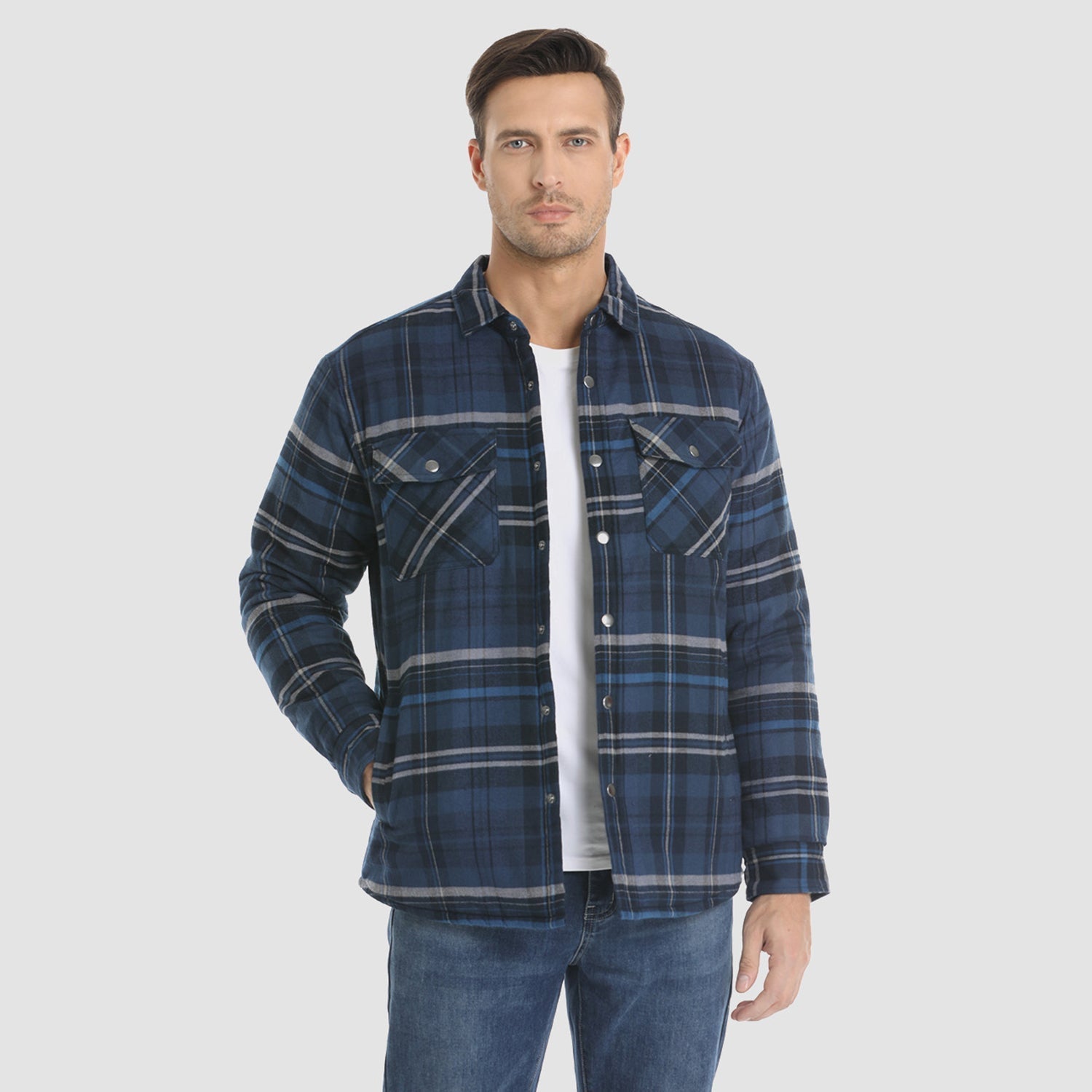 Melzano Camisa de franela per a home Abric