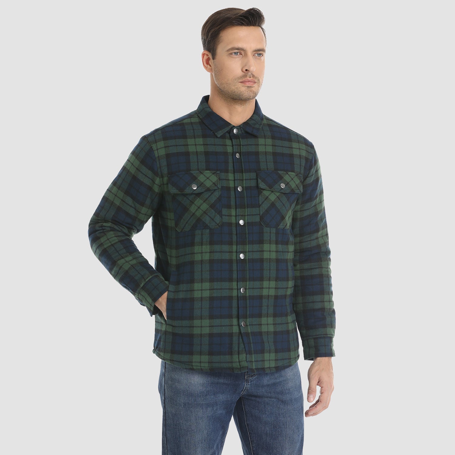 Melzano Camisa de franela per a home Abric