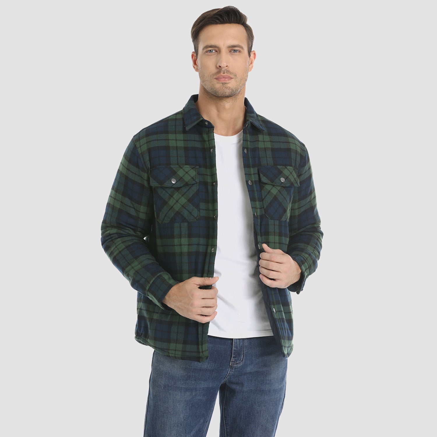 Melzano Camisa de franela per a home Abric