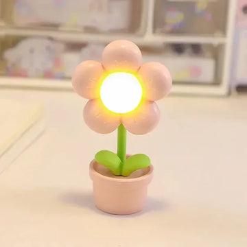BlossomGlow Petita Llum de Taula Floral Relaxant - Il·luminació Acollidora