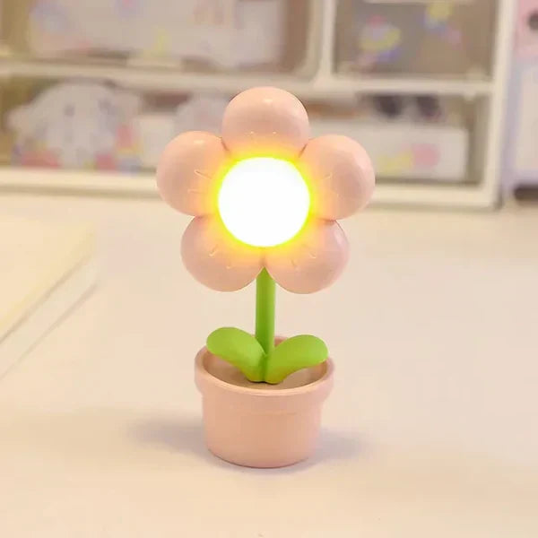 BlossomGlow Petita Llum de Taula Floral Relaxant - Il·luminació Acollidora