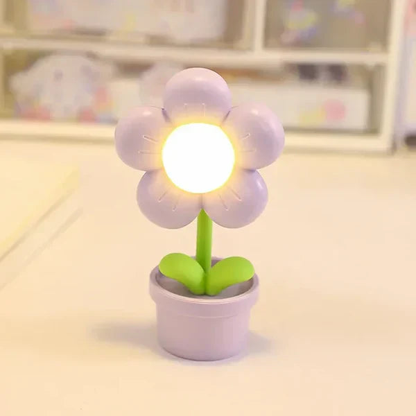 BlossomGlow Petita Llum de Taula Floral Relaxant - Il·luminació Acollidora