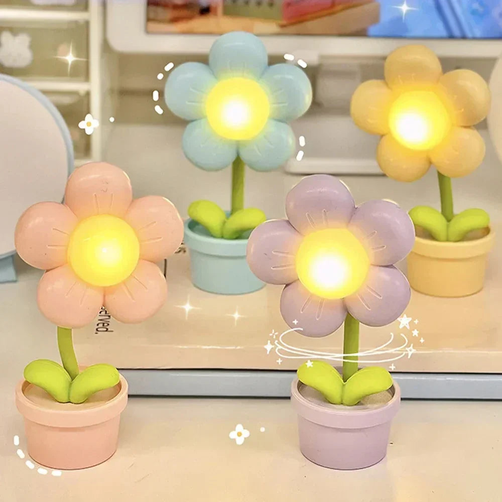BlossomGlow Petita Llum de Taula Floral Relaxant - Il·luminació Acollidora