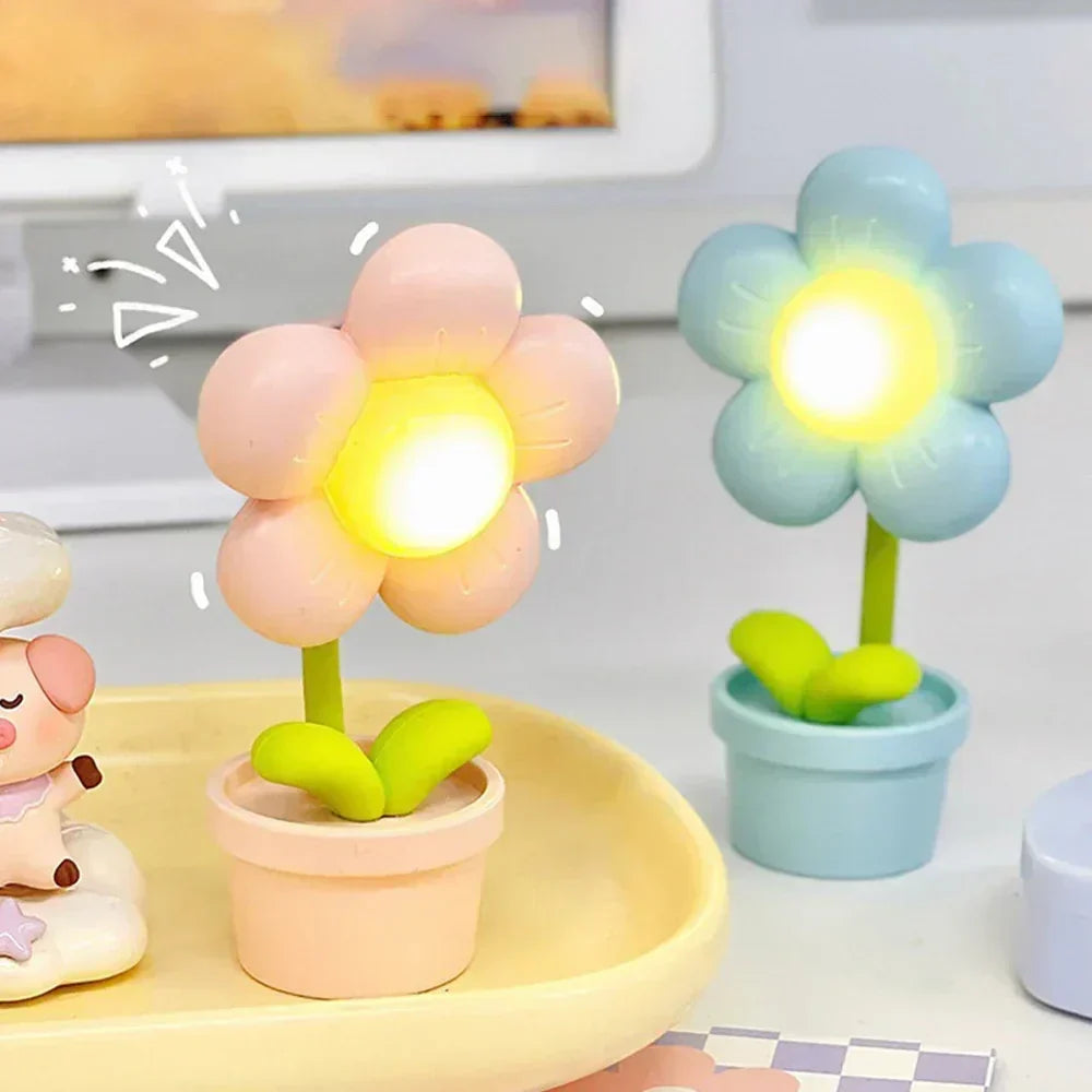 BlossomGlow Petita Llum de Taula Floral Relaxant - Il·luminació Acollidora