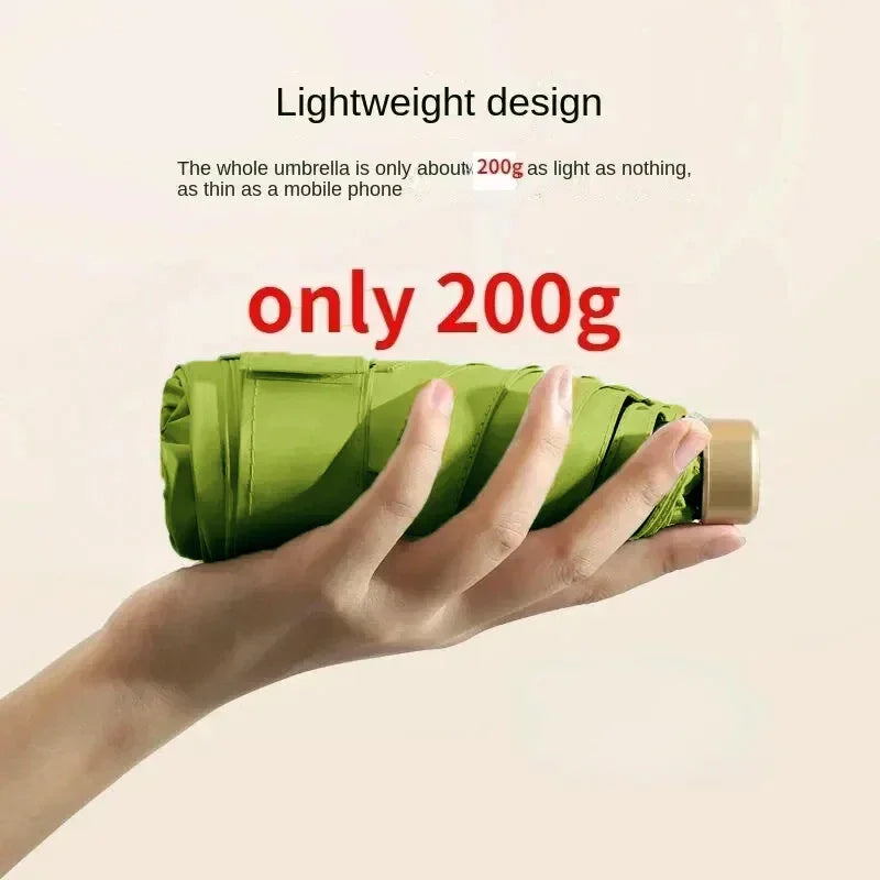 SkyShield – Mini paraugas tamaño de viaxe, protección UV e a proba de vento