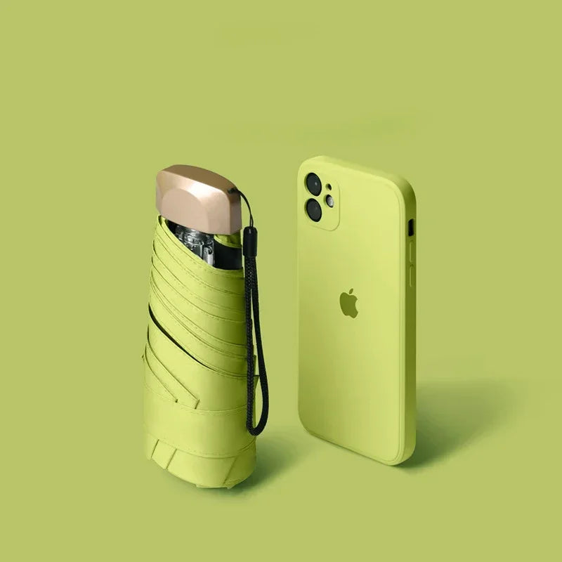 SkyShield – Mini paraugas tamaño de viaxe, protección UV e a proba de vento