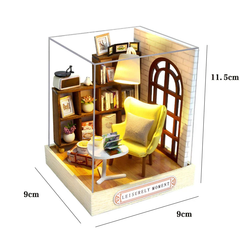 Miniatuur Poppenhuis – DIY Houten Speelgoed met Meubels voor Kinderen vanaf 8 Jaar 9