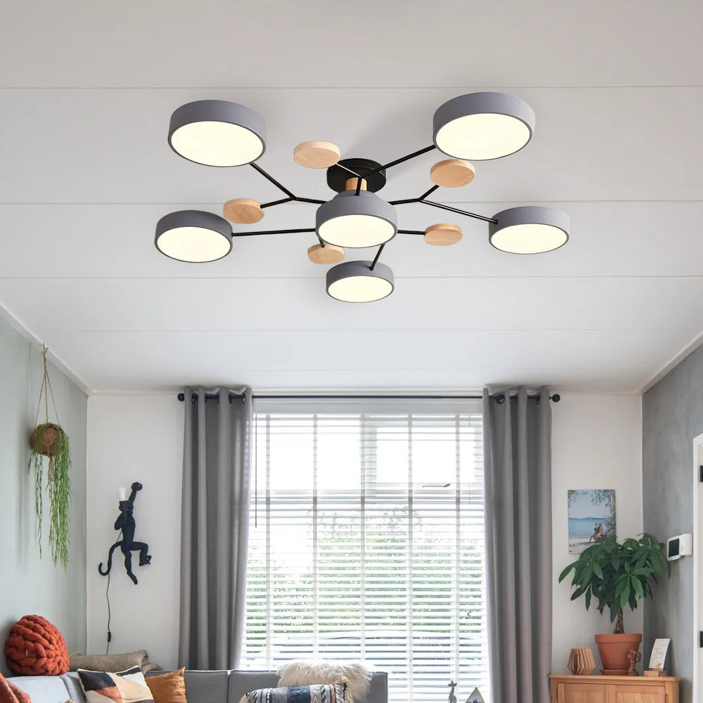 Lumaro – Làmpada de sostre LED rodona – Disseny modern per a sala d'estar