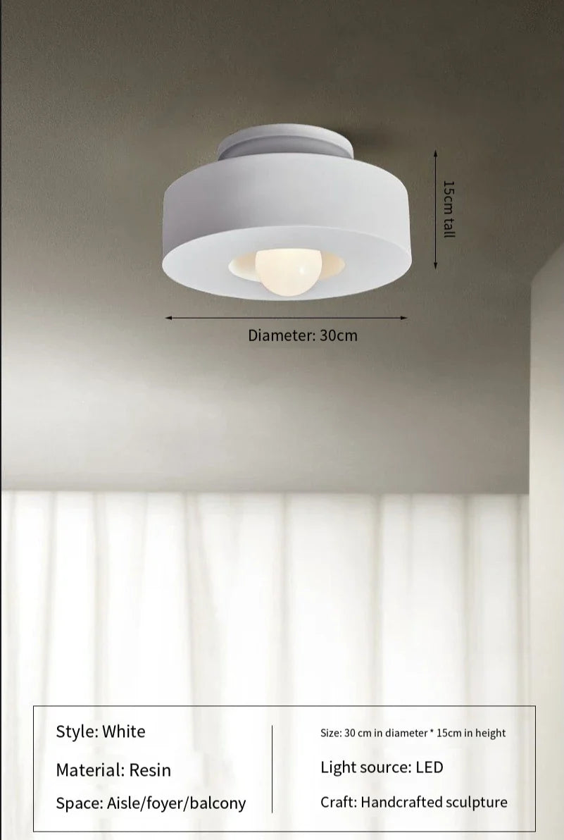 NordicGlow – Làmpada de sostre moderna disseny escandinau – 30 cm blanca