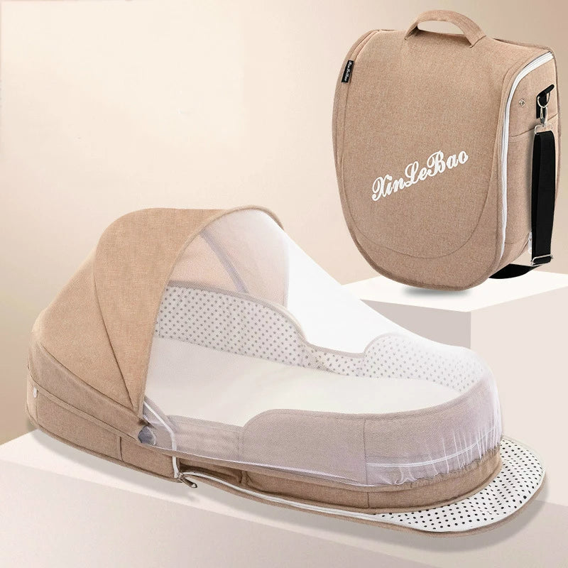 Luvano – Bressol Plegable per a Nadons amb Mosquitera, Segur i Compacte