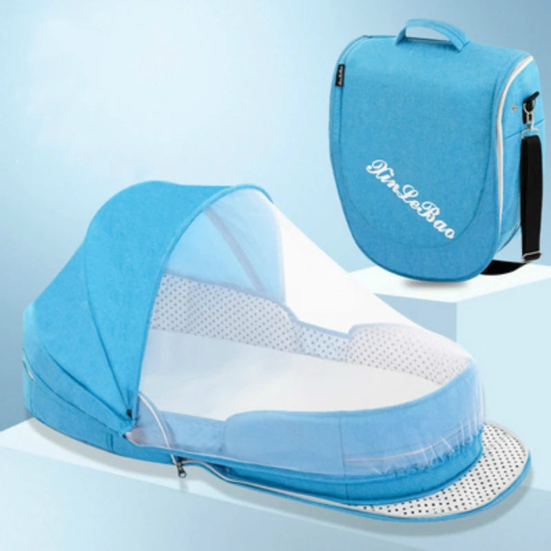Luvano – Bressol Plegable per a Nadons amb Mosquitera, Segur i Compacte