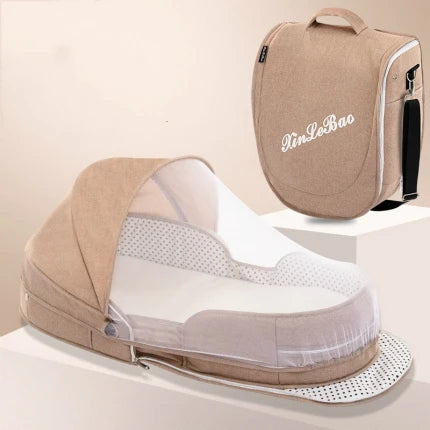 Luvano – Bressol Plegable per a Nadons amb Mosquitera, Segur i Compacte