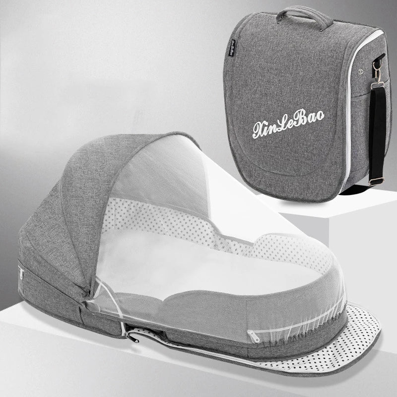 Luvano – Bressol Plegable per a Nadons amb Mosquitera, Segur i Compacte