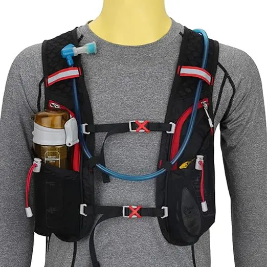 Mochila de auga – Mochila de hidratación lixeira 5L con bolsa de auga de 2L e botellas