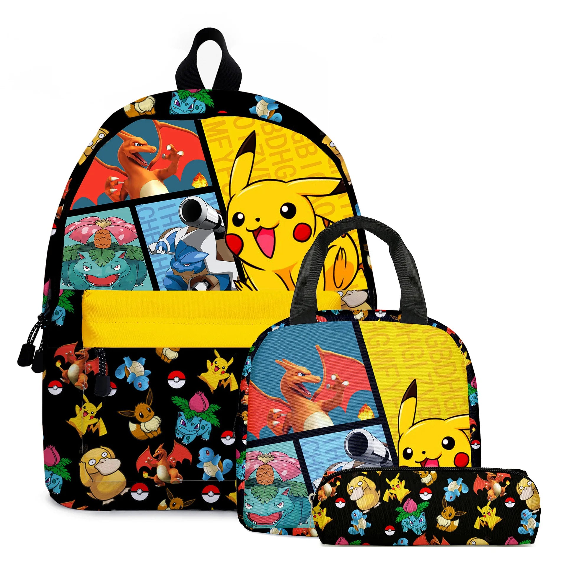 PokeBag – motxilla escolar Pikachu nens anime – escola bàsica i adolescents