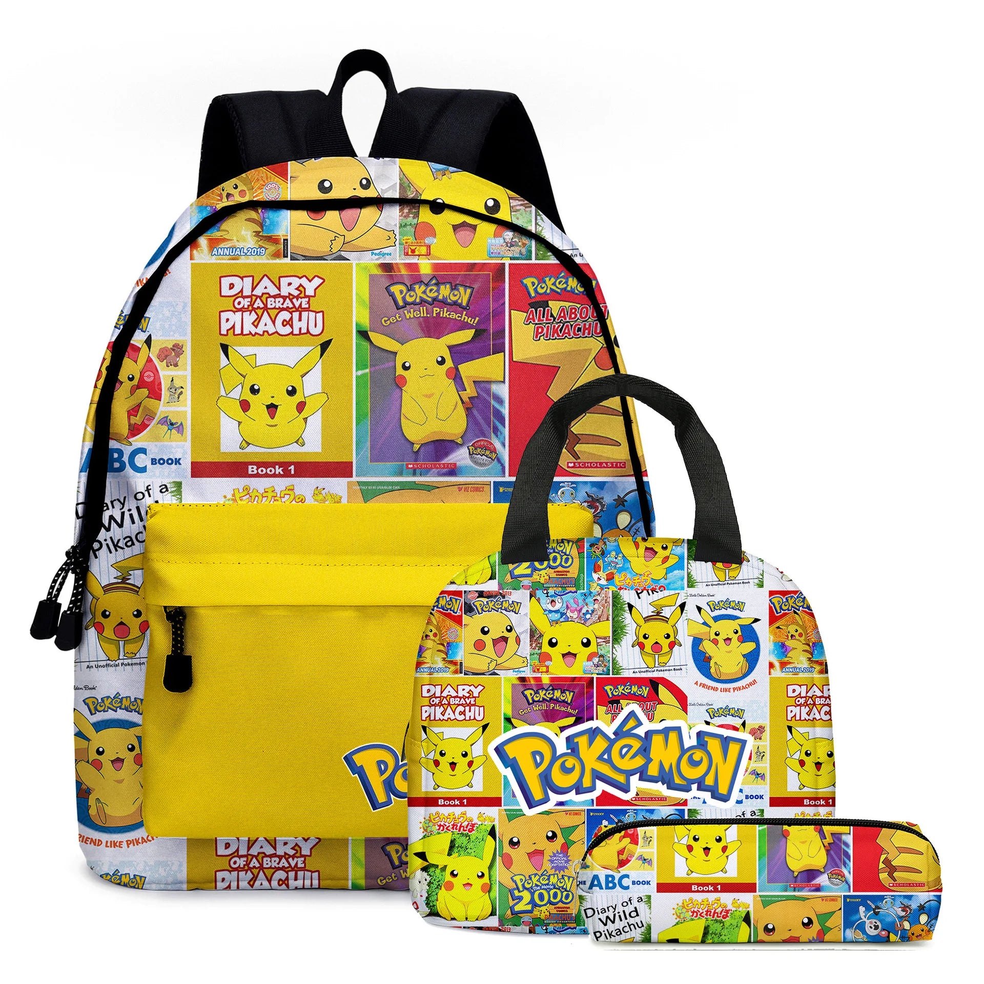 PokeBag – motxilla escolar Pikachu nens anime – escola bàsica i adolescents