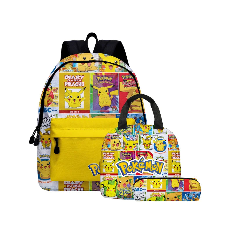 PokeBag – motxilla escolar Pikachu nens anime – escola bàsica i adolescents