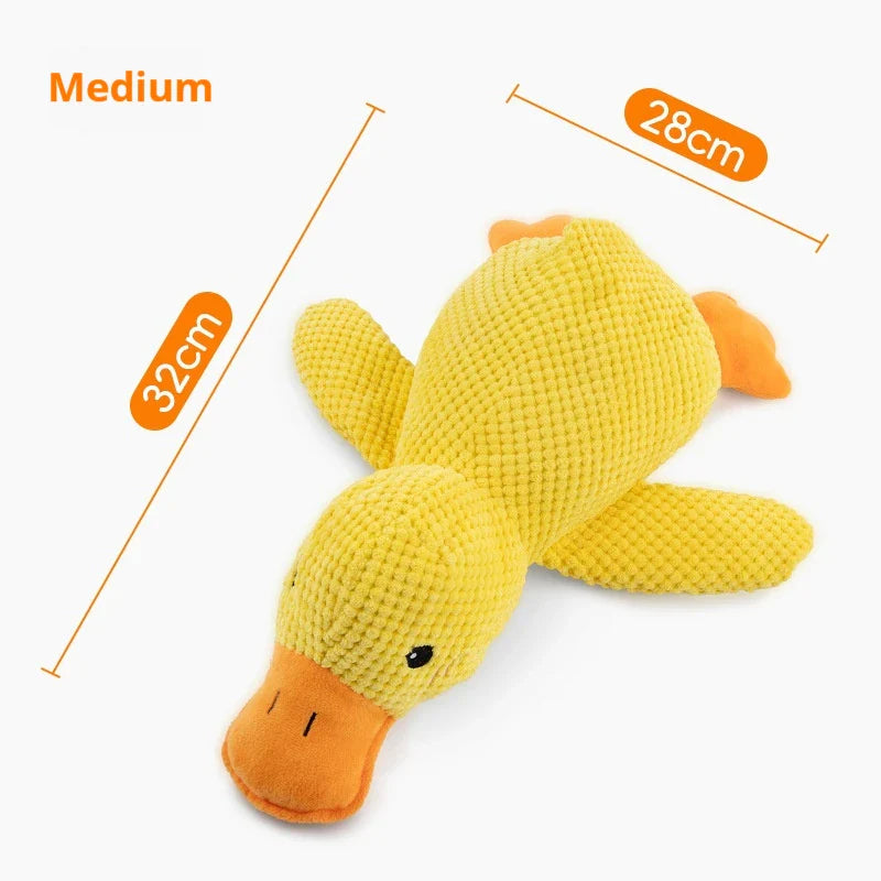 Pluche hondenspeelgoed slapende eend met geluid en bijtbestendig ontwerp 7