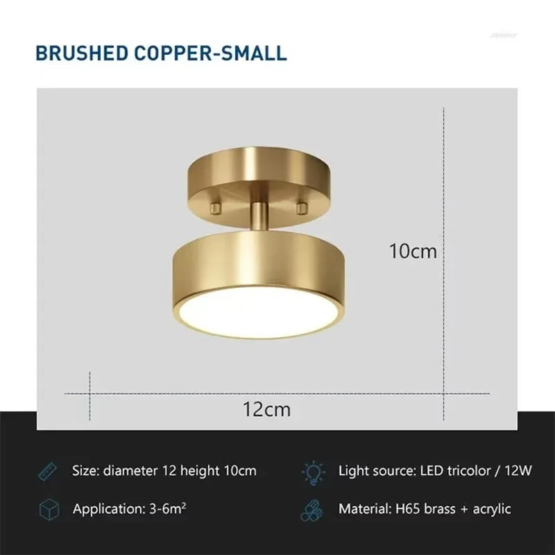 CopperLux – Làmpada de sostre LED retro coure – Disseny compacte i eficient energèticament