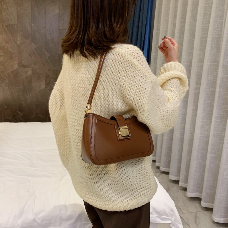 Melzano Emma - Bolso de hombro de cuero negro