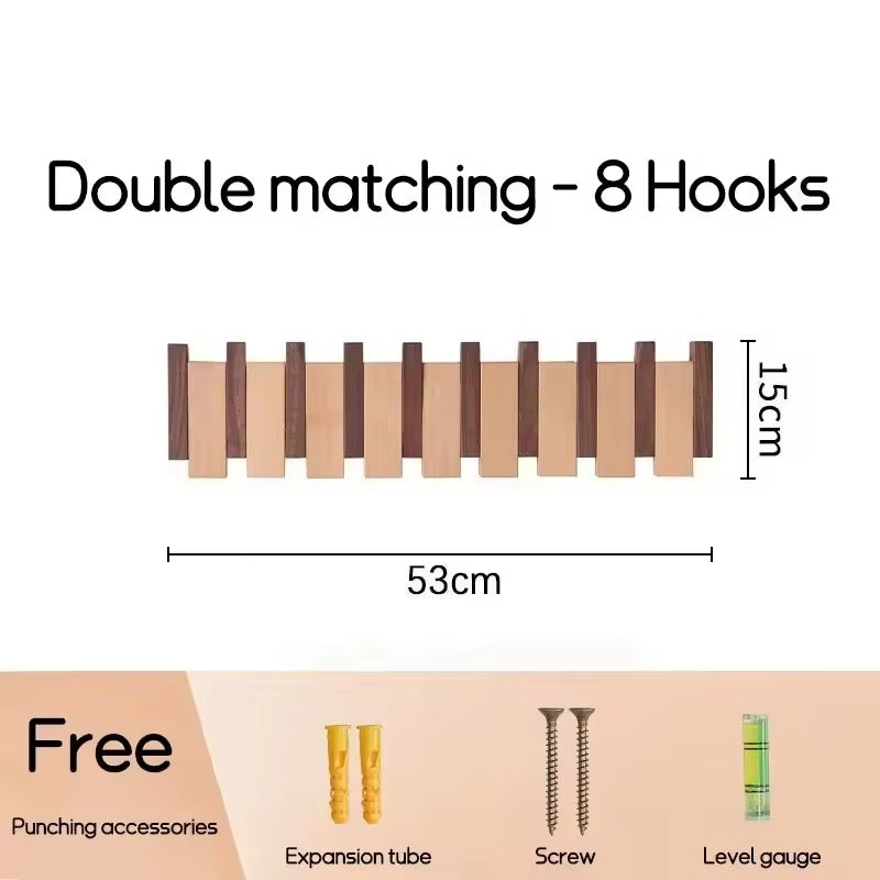 Penjador de piano de noguera | Penjador de paret elegant per al rebedor