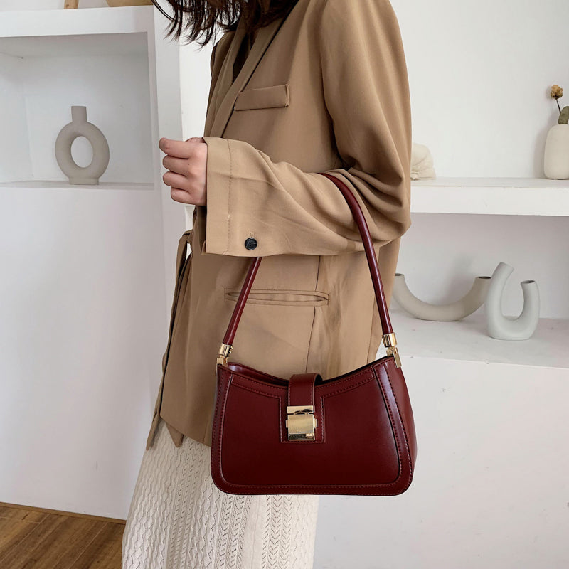 Melzano Emma - Bolso de hombro de cuero negro