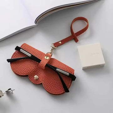 Melzano Sun Cover - Leather case with snap closure for glasses