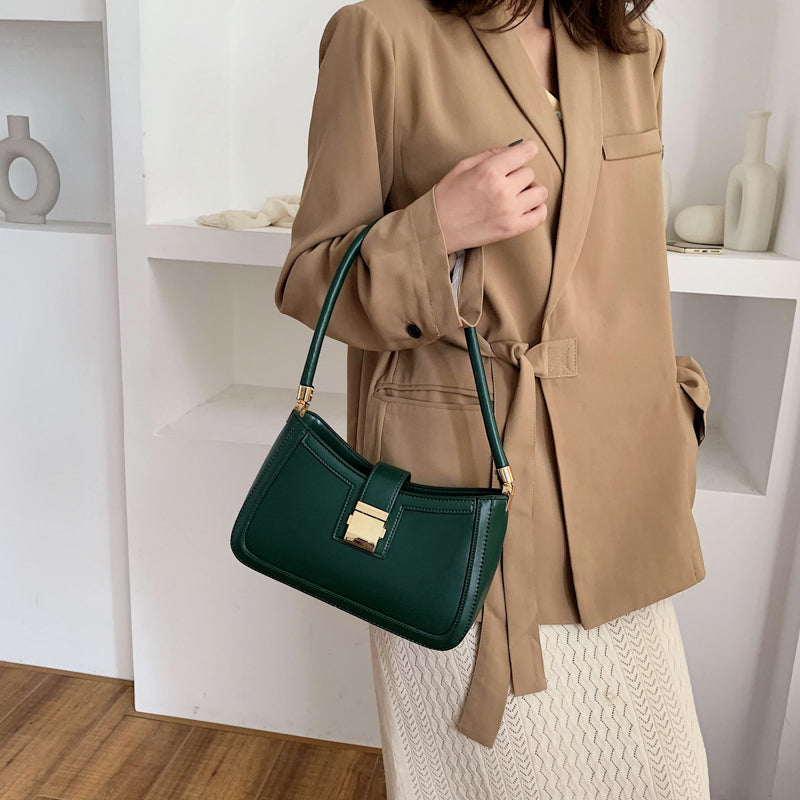 Melzano Emma - Bolso de hombro de cuero negro