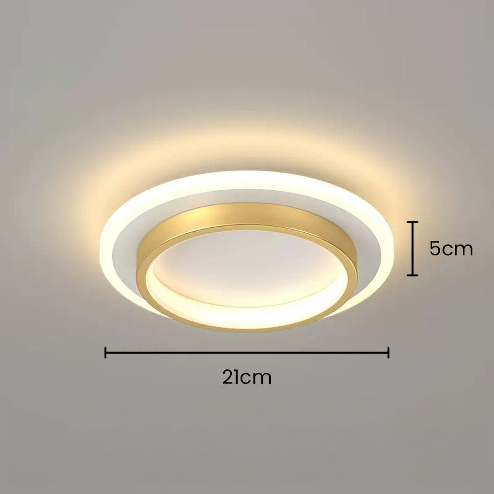 Metrona – Llum de sostre LED rodona – Metall i acrílic per a passadís i sala d'estar