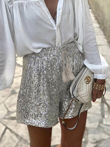 Melzano Fiesta | Shorts con purpurina elegante