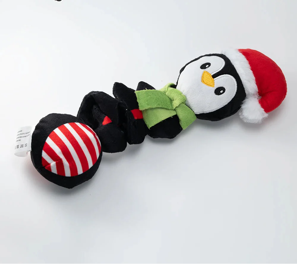 Schattige kerst elf pinguïn piepend hondenspeeltje voor puppy's 5