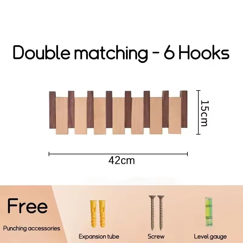 Penjador de piano de noguera | Penjador de paret elegant per al rebedor