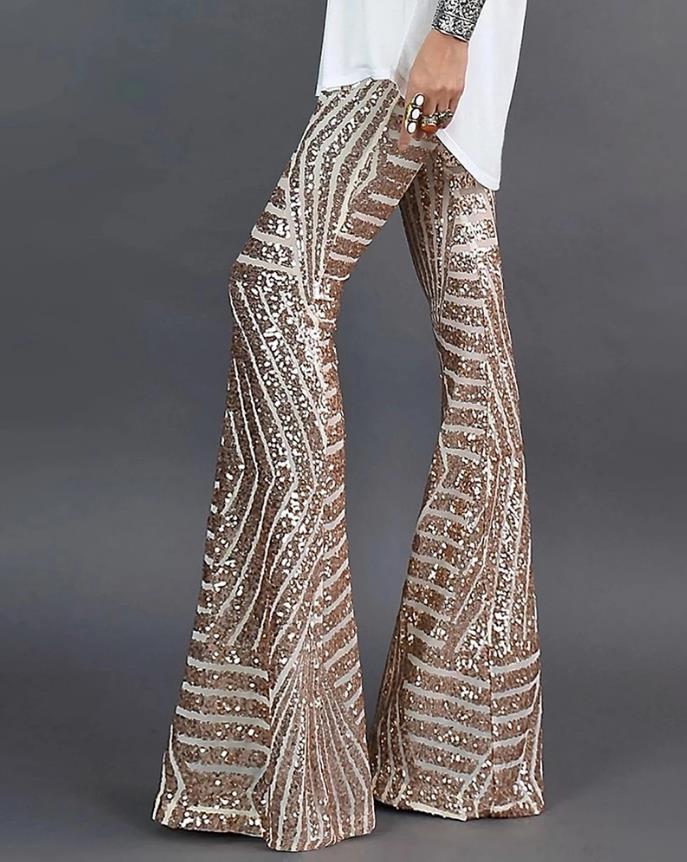 Pantalones Melzano Flare con Brillantina