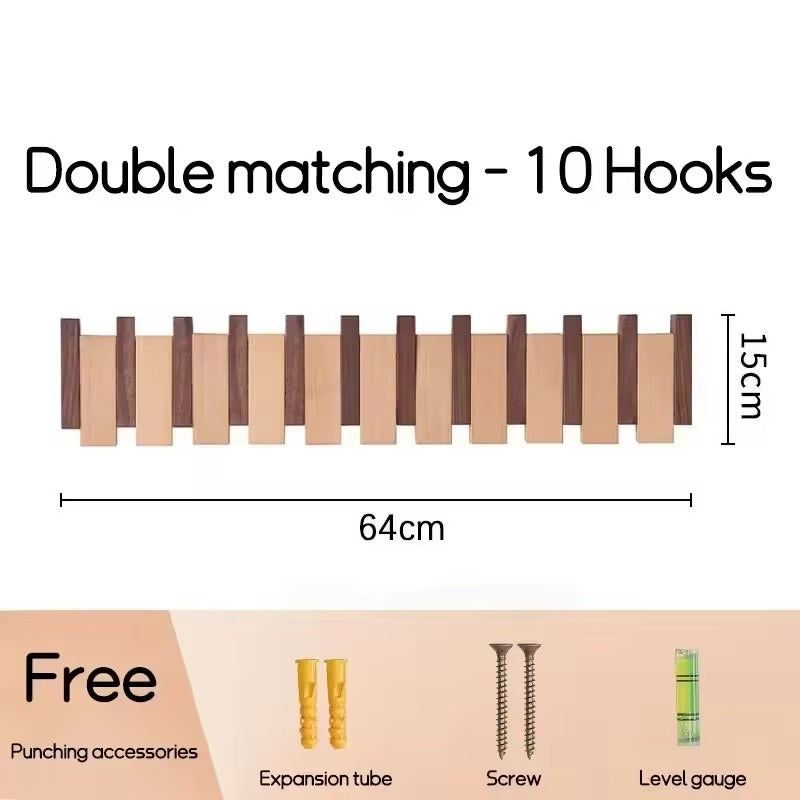 Penjador de piano de noguera | Penjador de paret elegant per al rebedor