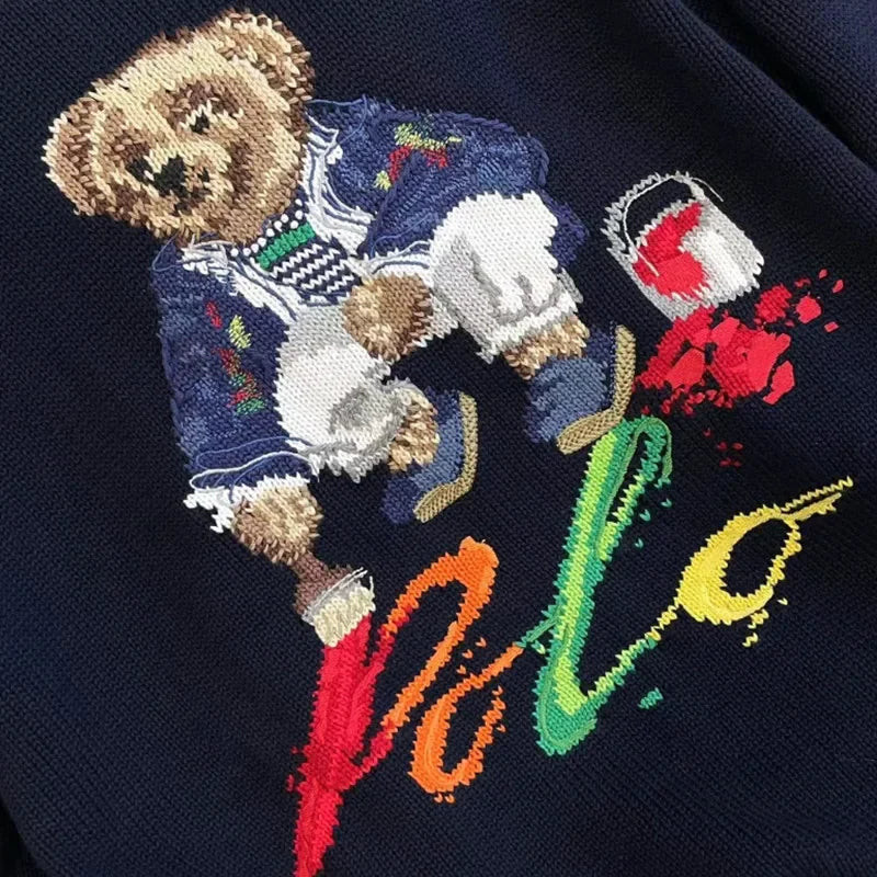 Stijlvolle Trui voor Heren en Dames met Borduursel, Lange Mouwen, Herfst/Winter 5