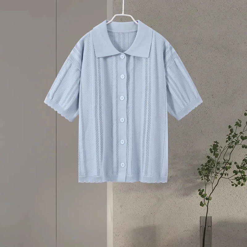 Stylowe Damskie Spodnie Garniturowe z Dzianiny, Letnie, Wygodne w Pasie 11