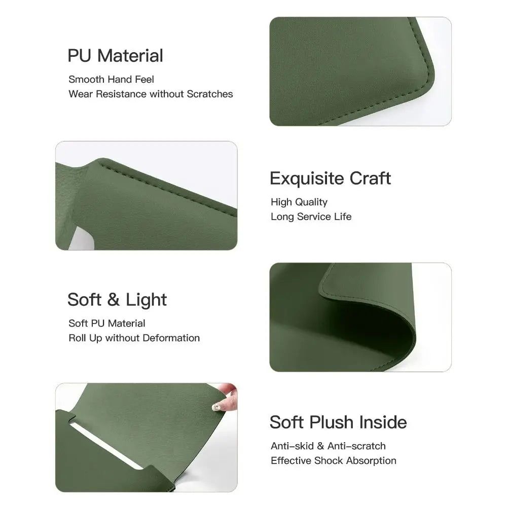 Mokivo – Funda para portátil de cuero PU 13–15 pulgadas ultradelgada – trabajo y en camino