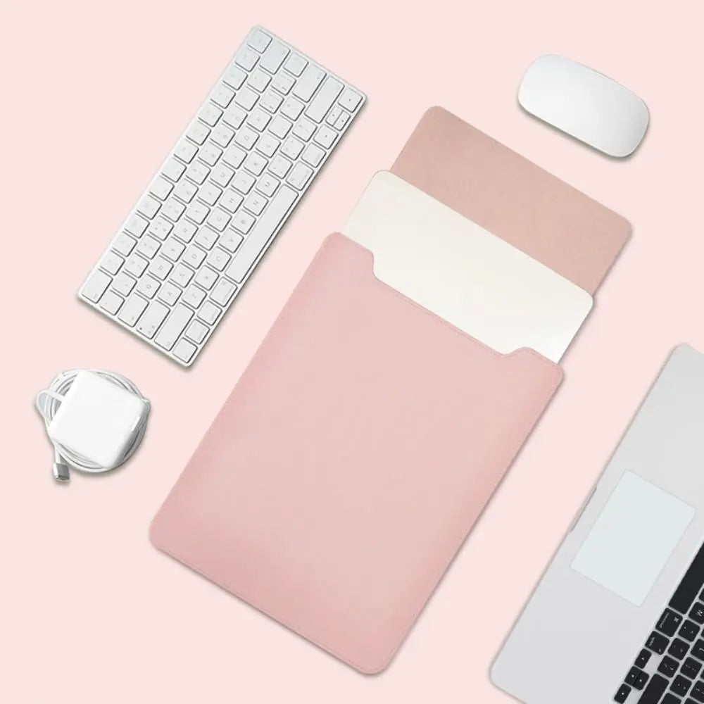 Mokivo – Funda para portátil de cuero PU 13–15 pulgadas ultradelgada – trabajo y en camino
