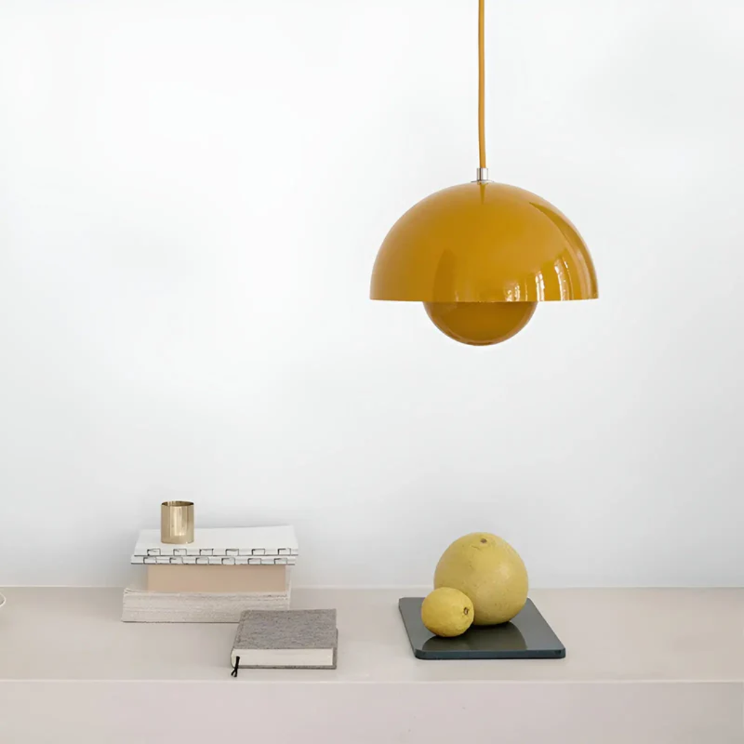 NordicBlossom – Làmpada penjant LED escandinava en forma de flor – cable ajustable