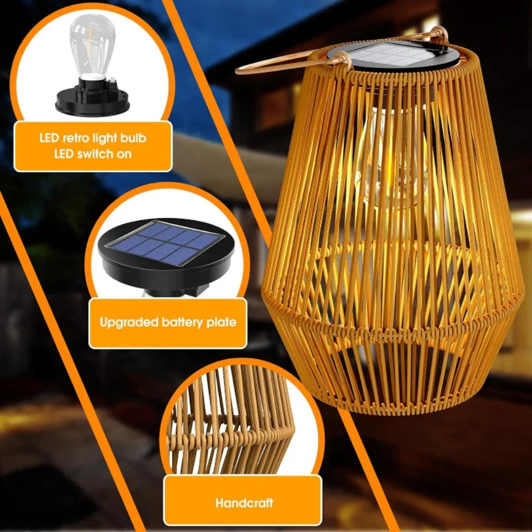 SunWeave – Fan artesanal llum de jardí impermeable amb energia solar