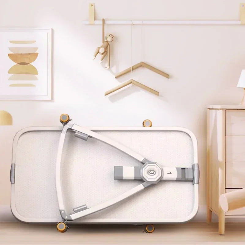 Nuvella Cama de bebé axustable – Plegable e seguro lugar para durmir para recén nados