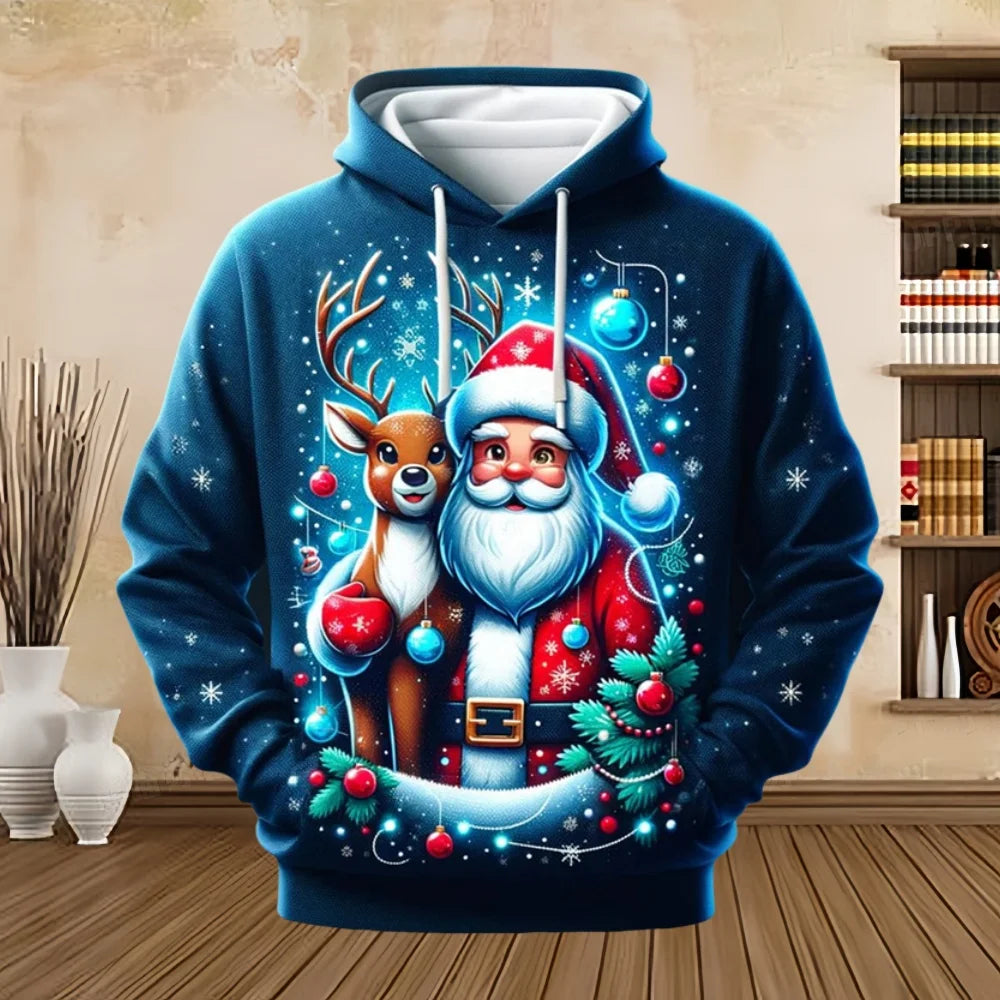 Vrolijke kerst sweatshirt met grafisch ontwerp voor unisex 7