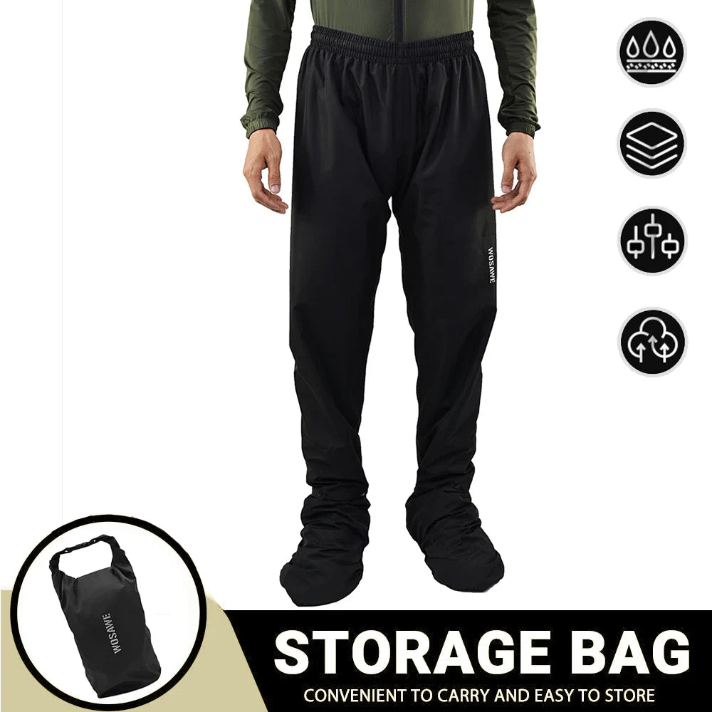 Wosawe – Jaqueta de pluja per a home impermeable – Reflectant negre/verd S-2XL