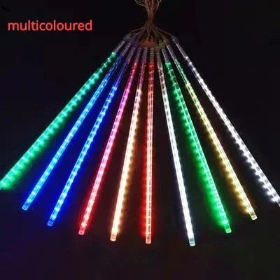 Lumetrix Llumins de pluja de meteors – Decoració exterior LED impermeable amb 8 tubs i connector de connexió