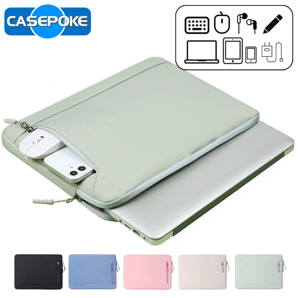 Nevora – Funda para portátil impermeable de nylon 13–15,6 pulgadas – elegante y práctica