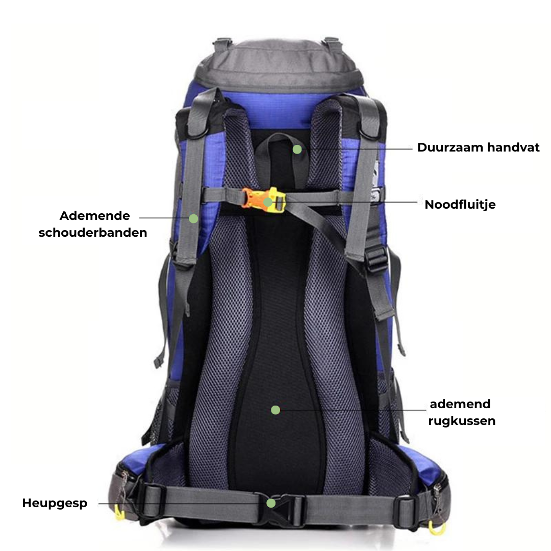Mochila impermeable para exterior 50L – Forte, cómoda e intelixentemente deseñada