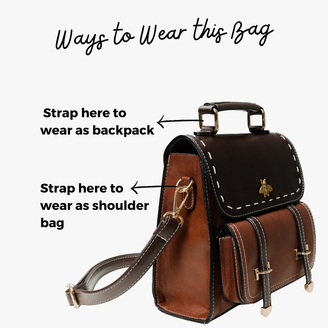 Melzano Bumblebee Leather Backpack