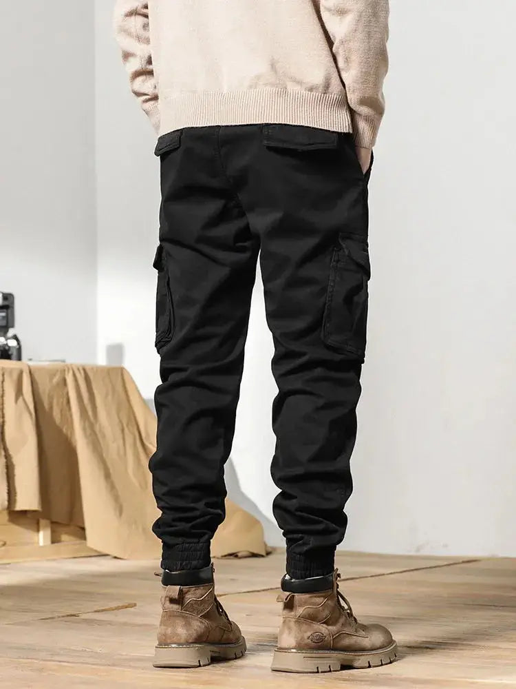 NordCraft – Winter cargo pants men with fleece lining – Slim fit & elastic waistband